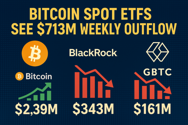Bitcoin Spot ETFs See $713M Weekly Outflow Amid Market Volatility | IBIT and GBTC Lead Losses, BTC ETF Net Assets at $93.36B.