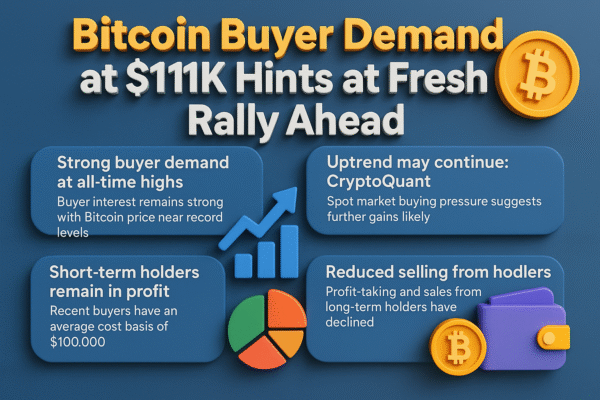 Bitcoin Buyer Demand at $111K Hints at Fresh Rally Ahead Bitcoin All time High