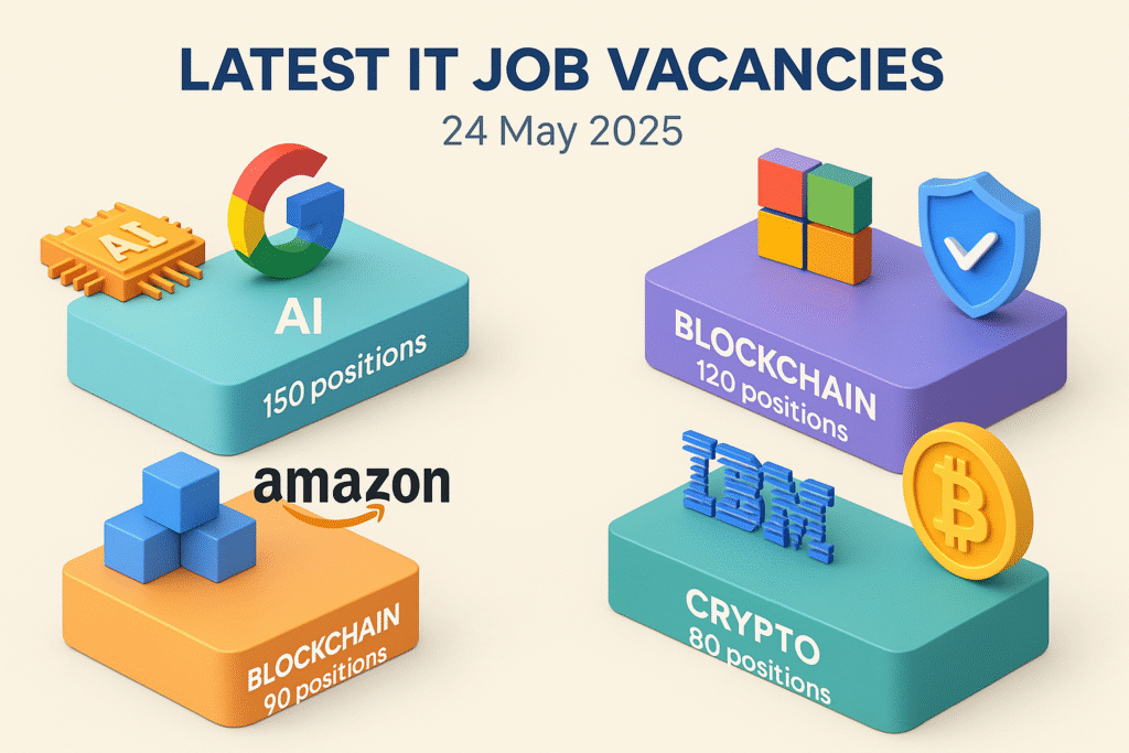IT Job Market Booms: AI, Blockchain & Crypto Firms Announce Fresh Vacancies — 24 May 2025 Latest IT Job Openings in AI, Blockchain, and Crypto – 24 May 2025