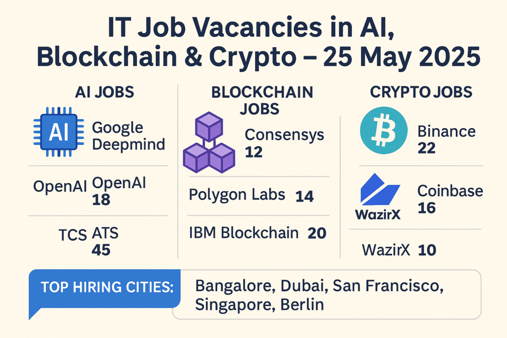 Global IT Hiring Surge: AI, Blockchain & Crypto Job Vacancies Rise on 25 May 2025