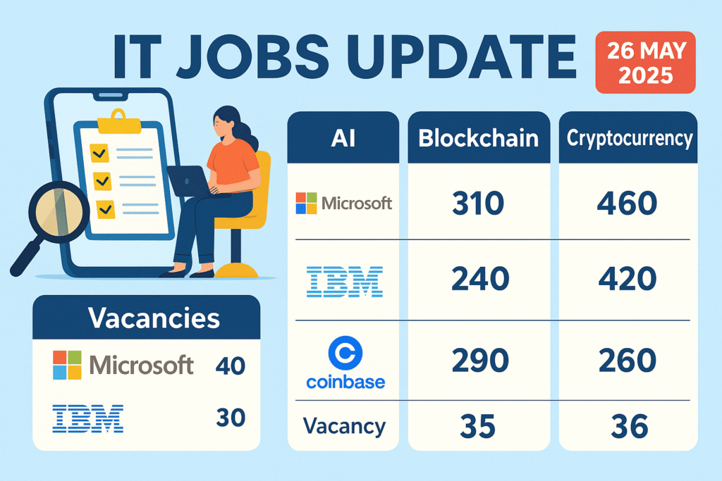 Latest IT Job Openings in AI, Blockchain & Crypto – 26 May 2025 Latest IT Job Openings in AI, Blockchain & Crypto – 26 May 2025